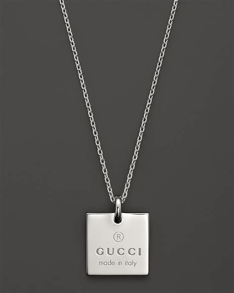 gucci square logo necklace|Gucci locket necklace.